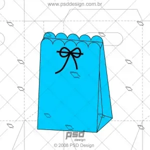 molde sacola presente