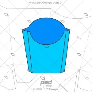 molde caixa batatinha