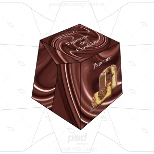 molde caixa chocotone