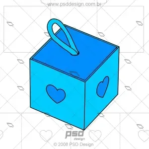 molde caixa para presente