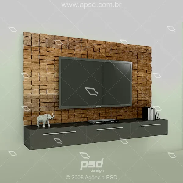 model 3d painel tv