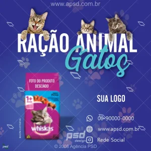 arte ração animal gatos