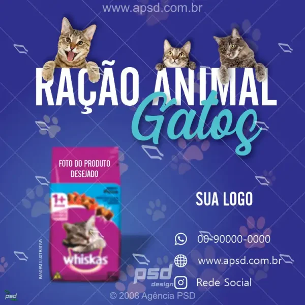 arte ração animal gatos