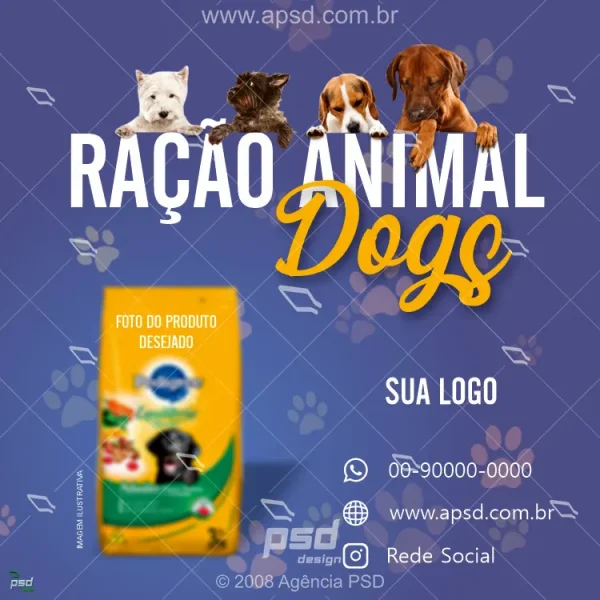 arte ração animal dogs