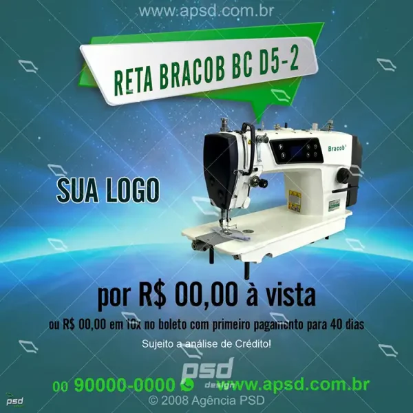 arte máquina reta bracob