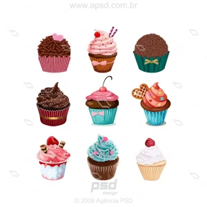 Cupcakes vetores