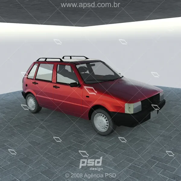 model 3D fiat uno