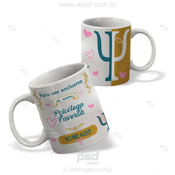 arte caneca psicóloga