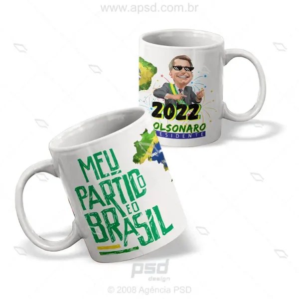 arte caneca bolsonaro