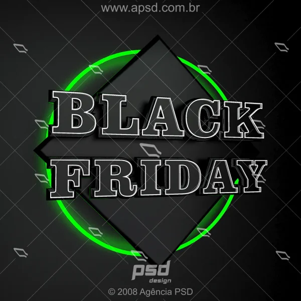 black friday 3d neon