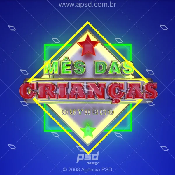 mes das crianças 3d