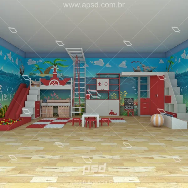 model 3d quarto infantil