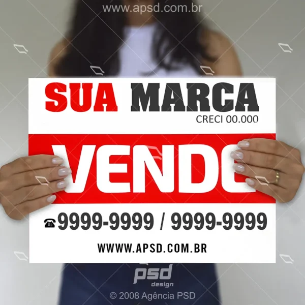 placa para imobiliária