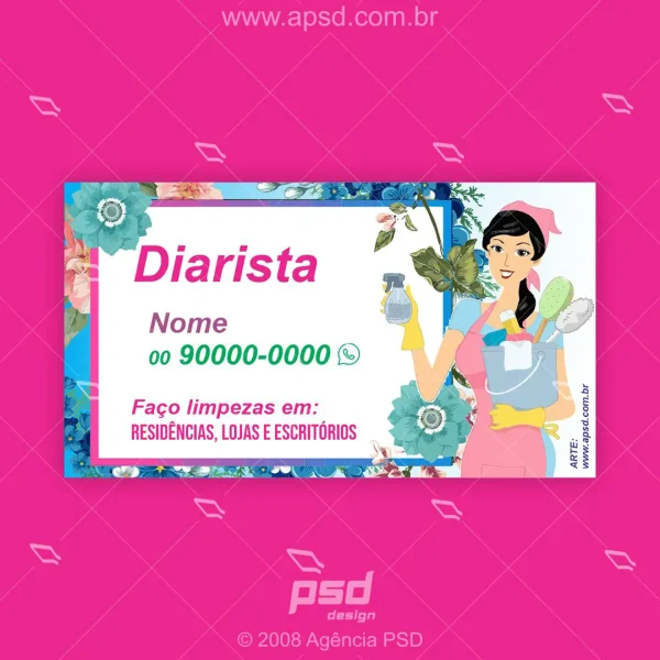 arte cartão diarista