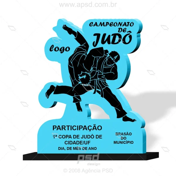 Troféu judô vetor para recorte