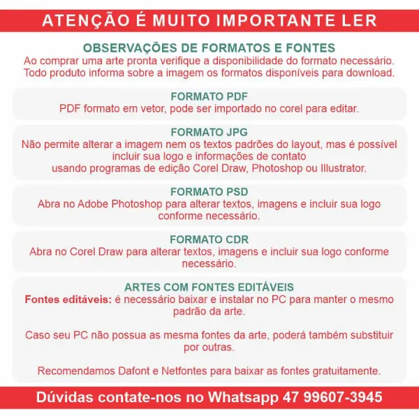 observações artes prontas