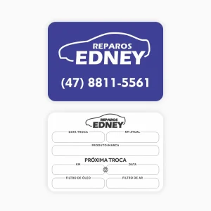 etiqueta troca de oleo