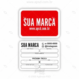 Arte etiqueta troca de óleo