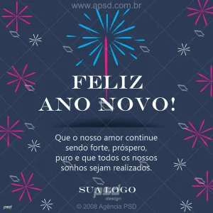 Mídia feliz ano novo