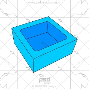 molde caixa brigadeiros com visor