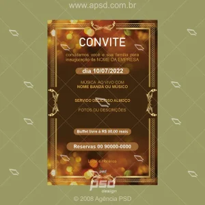 Arte convite inauguração