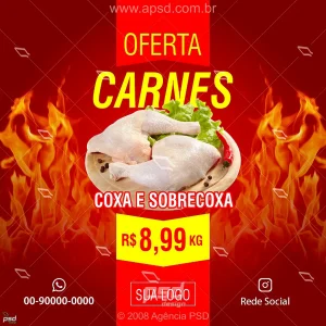 Arte carnes coxa de frango