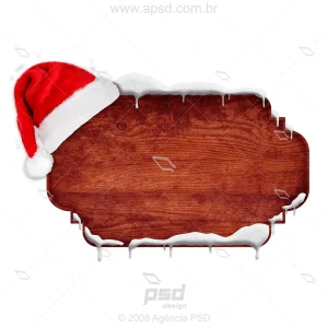 Placa madeira natal