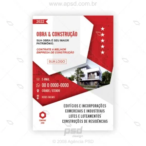 Arte panfleto construtora