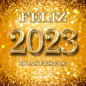 Arte feliz 2023 dourada