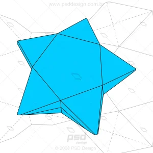 molde caixa estrela