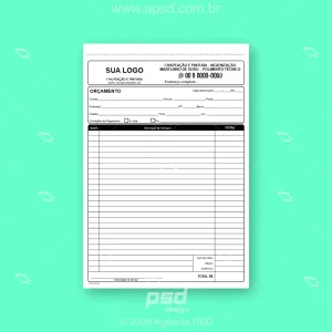 Arte ordem de serviço chapeação