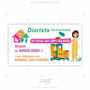 Arte cartão faxineira