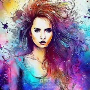 Ilustração quadro mulher