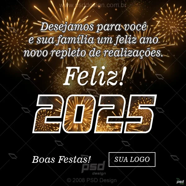 arte reiveillon feliz 2025