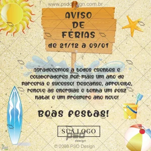 arte aviso de ferias