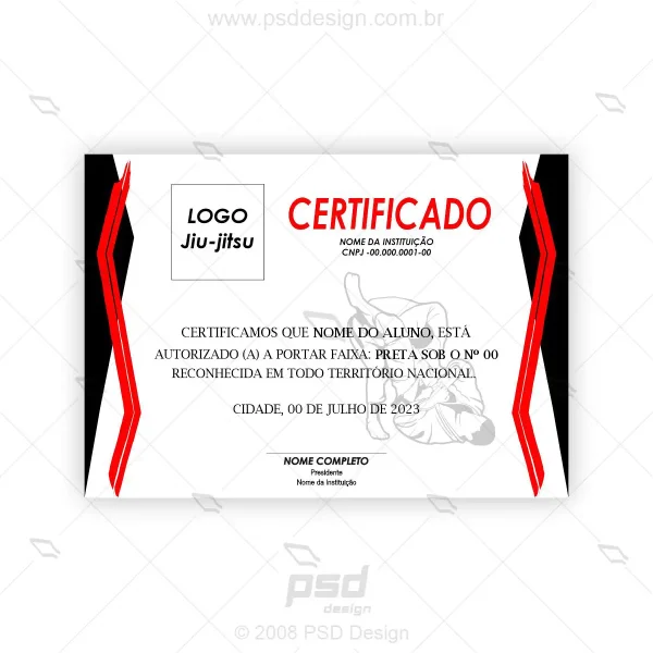 arte certificado jiujtsu