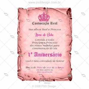 Arte convite niver personalizado