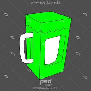 Molde caixa caneca chopp