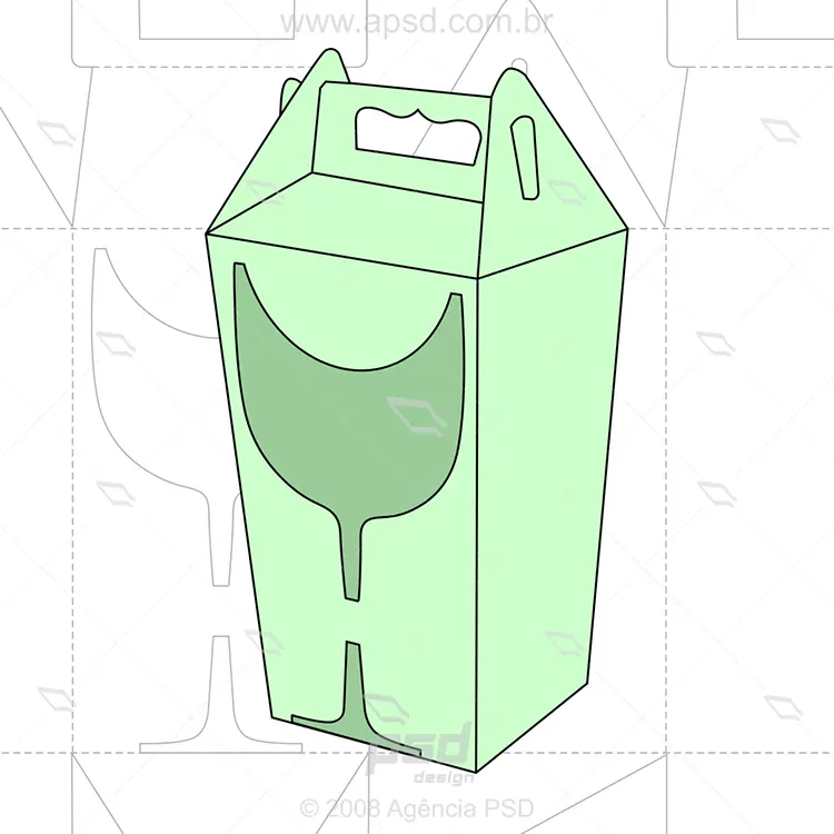 Molde caixa taça gin