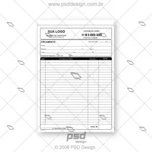 arte bloco orçamento