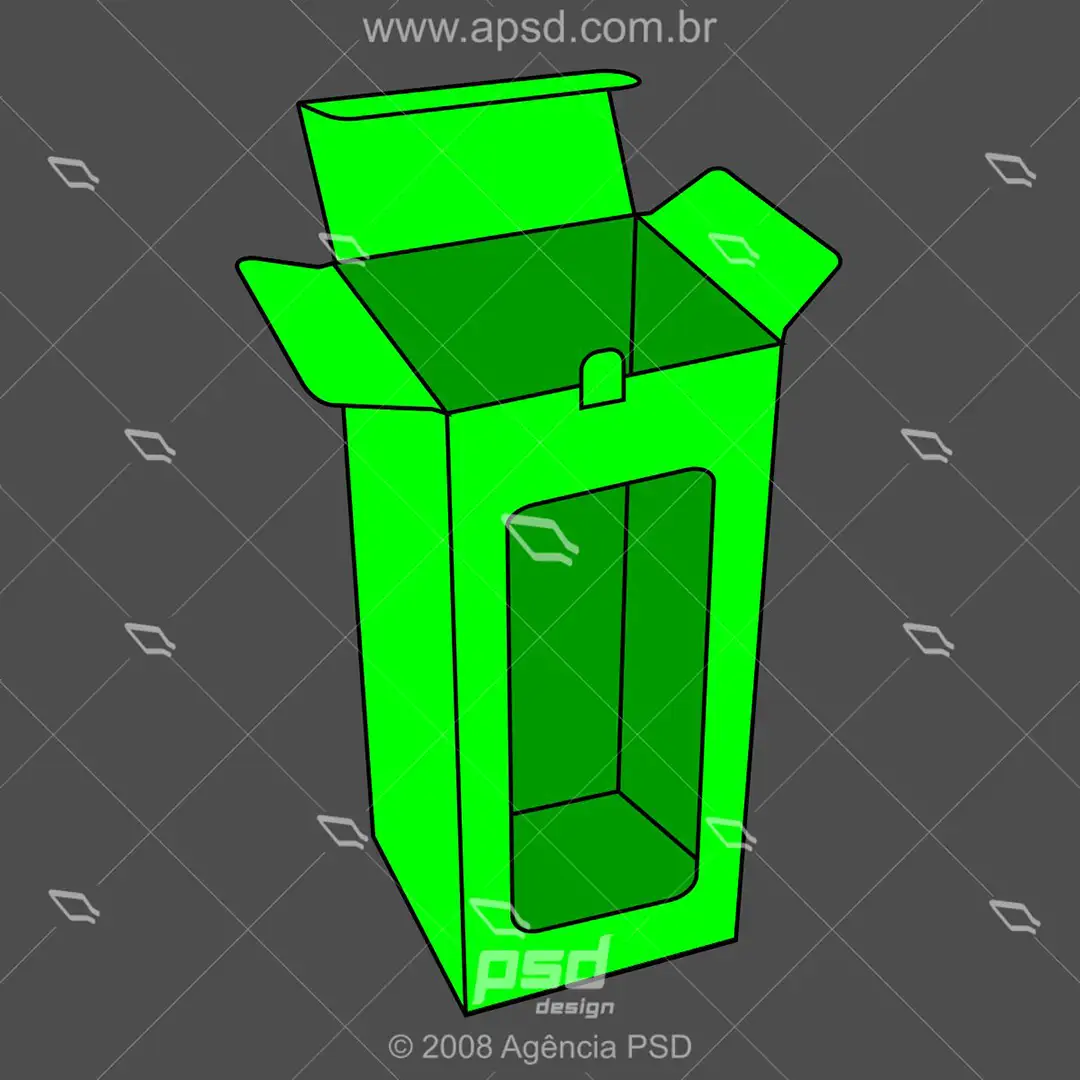 Molde caixa bonequinha