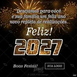 Arte reveillon feliz 2027
