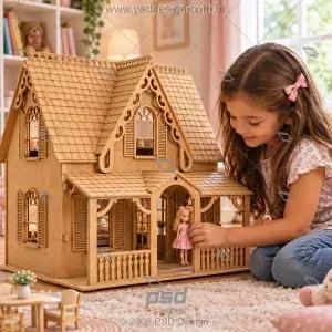 casa boneca corte laser